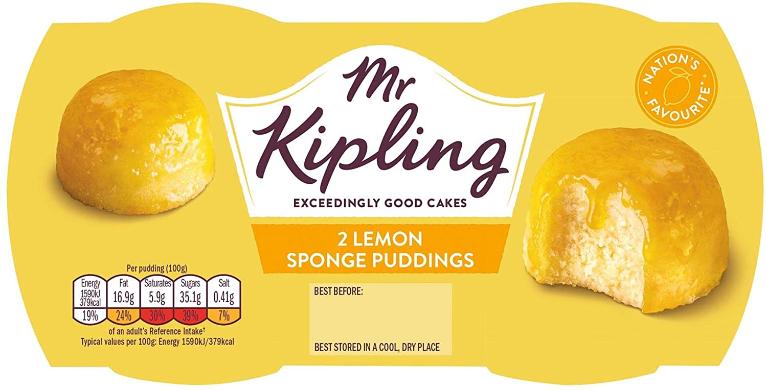 Mr. Kipling Lemon Sponge Pudding 4 x 2pk x 108g